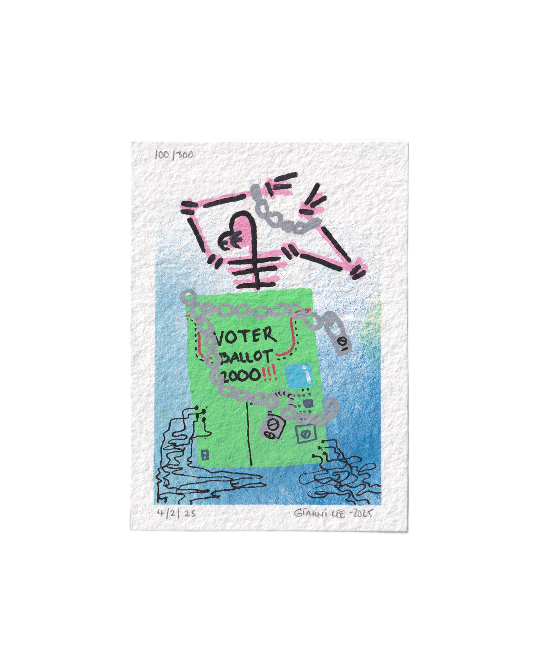 "The Voter Ballot" - Drawing  #100 of 300