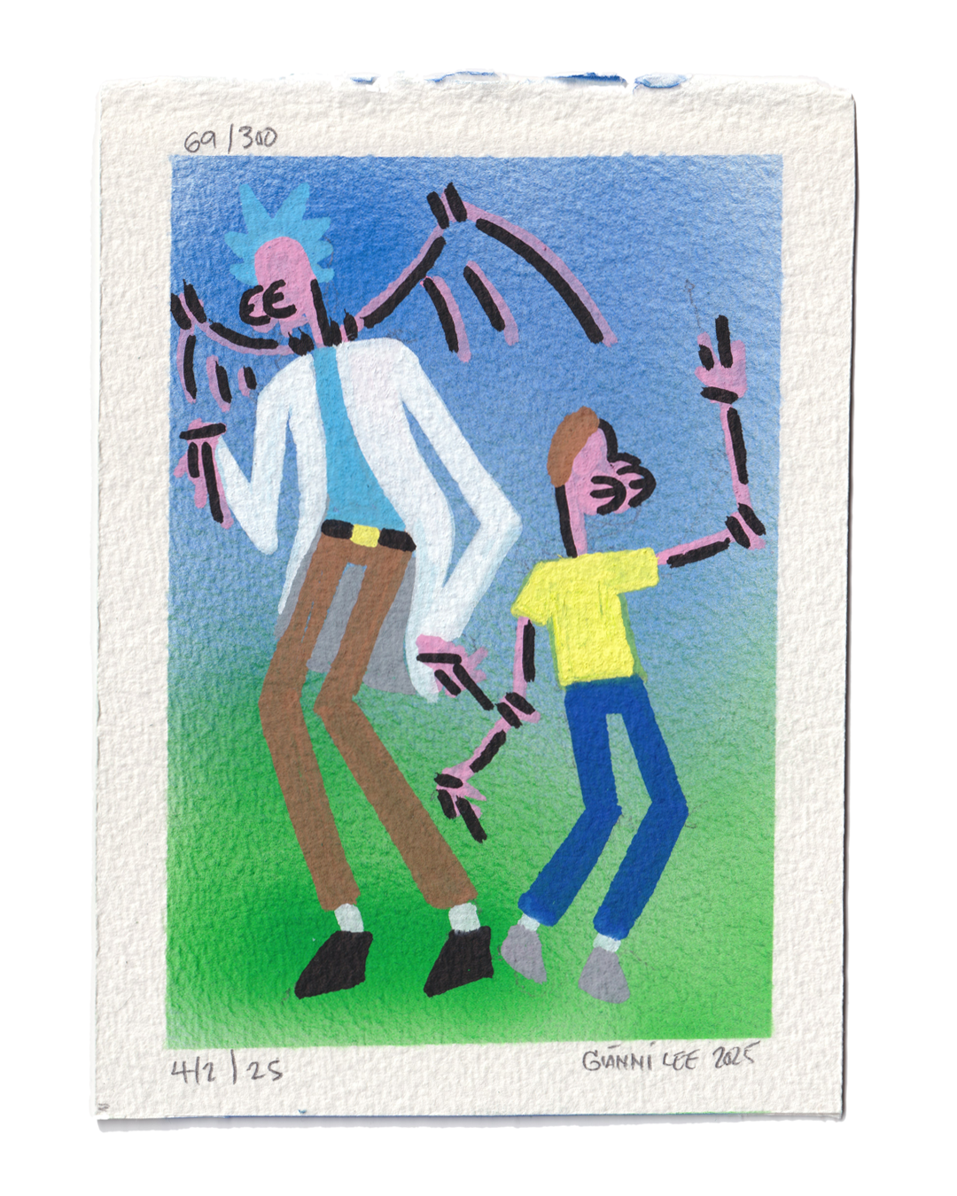 "Mick & Rorty" - Drawing  #69 of 300
