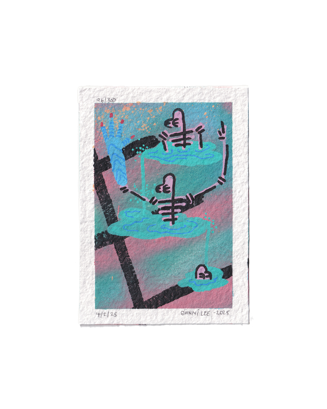 "Three Lakes" - Drawing  #96 of 300