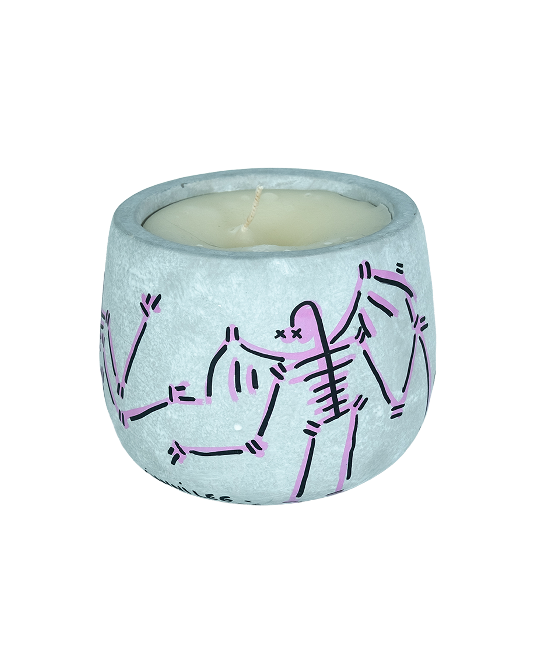 Reusable Hand-Painted Cement Candle Vessel — Limited Edition of 15