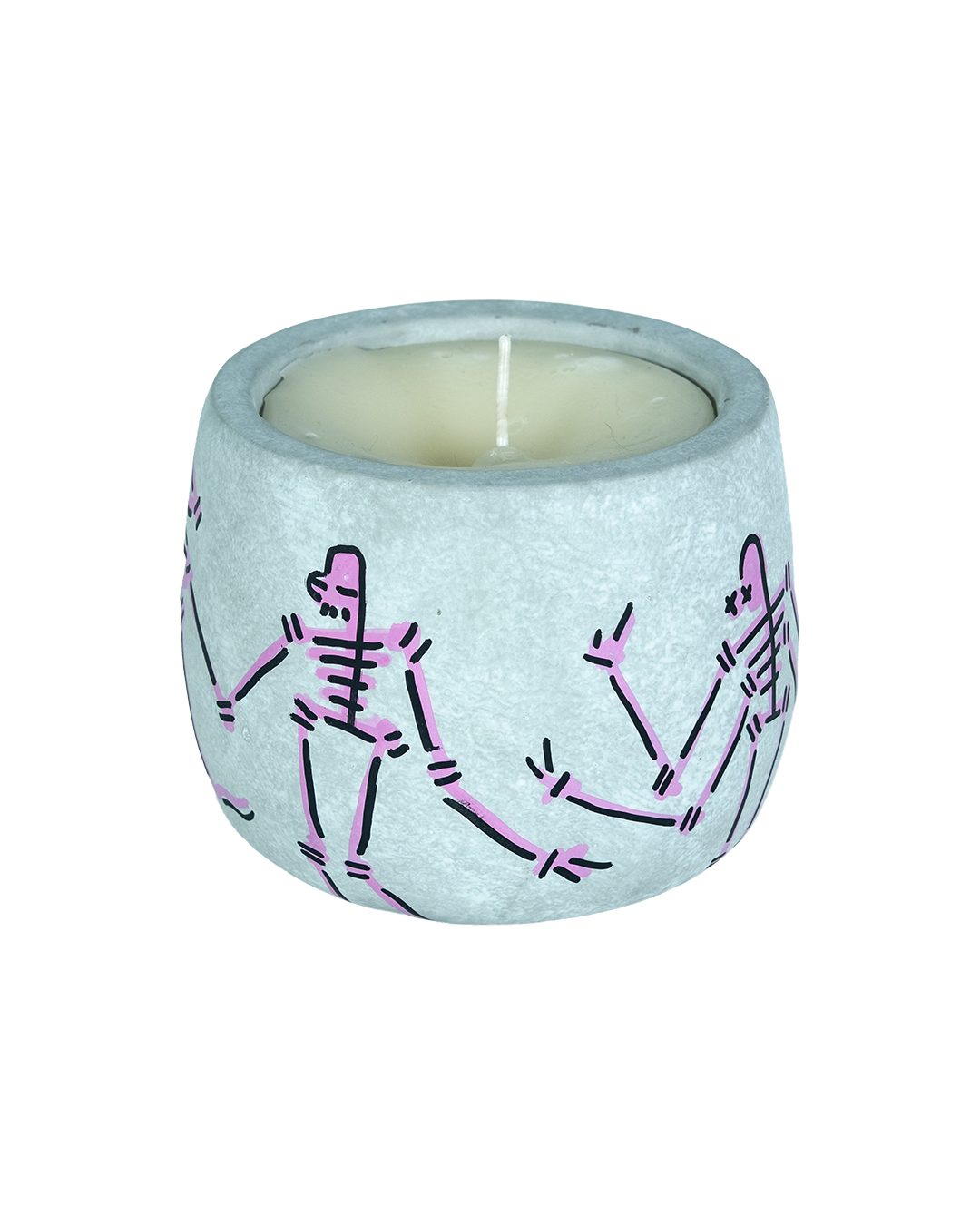 Reusable Hand-Painted Cement Candle Vessel — Limited Edition of 15