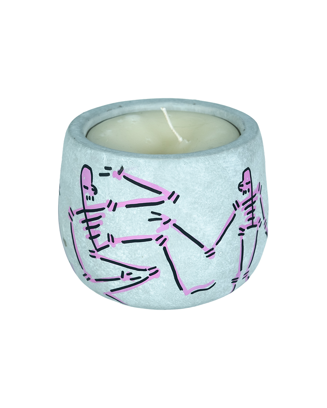 Reusable Hand-Painted Cement Candle Vessel — Limited Edition of 15