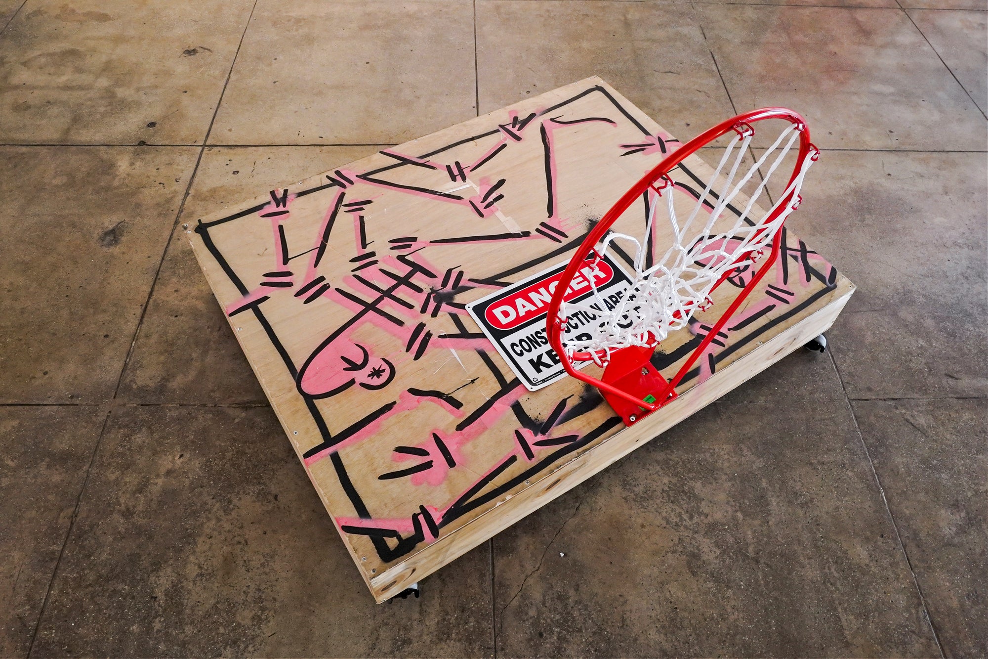 Wooden BASKETBALL Goal* SCULPTURE